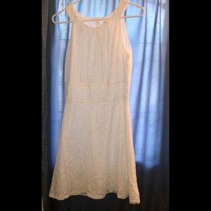 New York and Company white lace detail dress